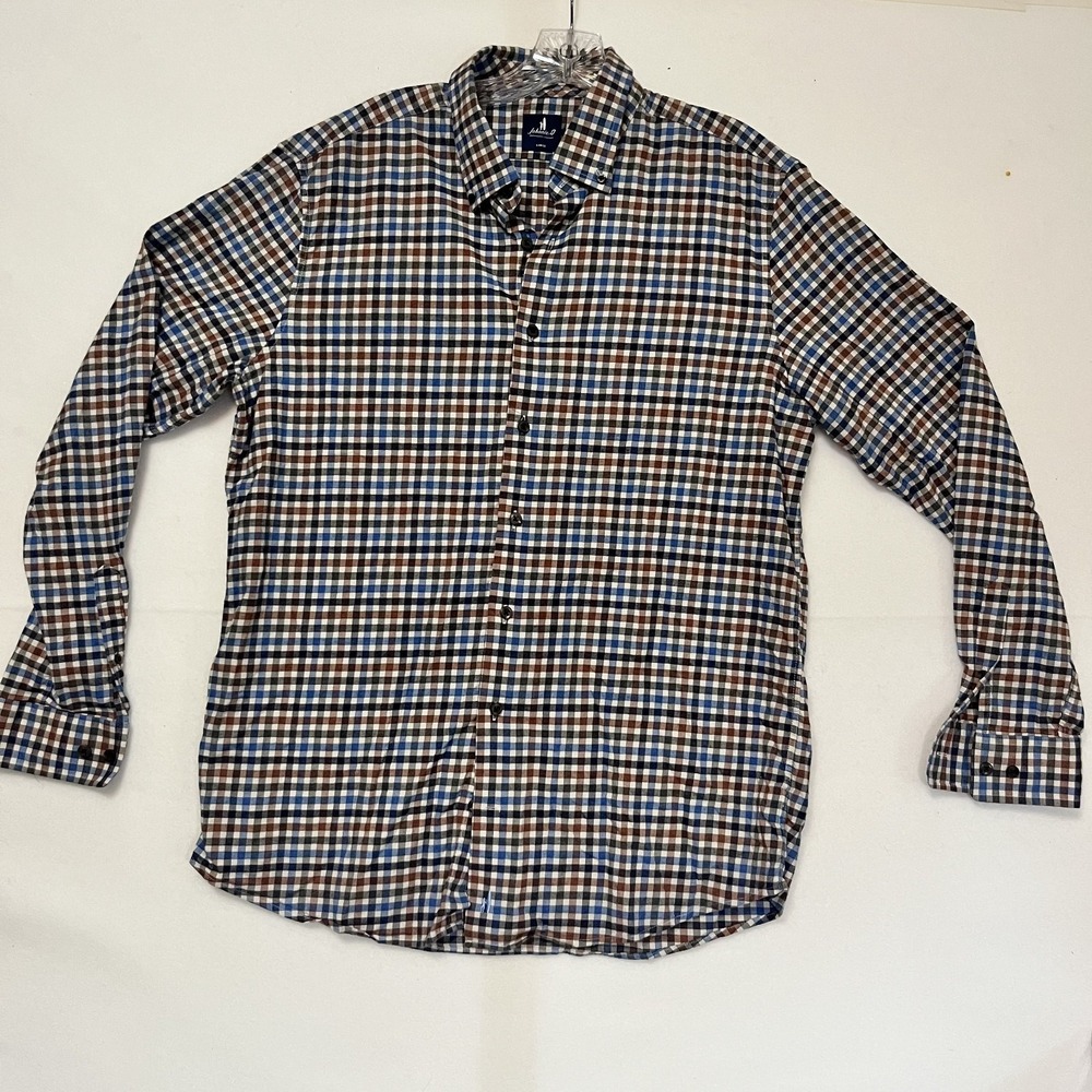Johnnie O Krause Long Sleeve Flannel Shirt JMWL101310 Mens Size Large Button